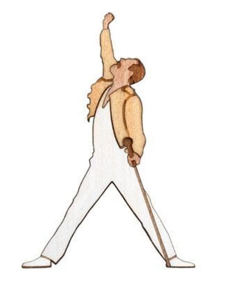 BeWooden Holzbrosche Freddie Brooch – Handgefertigter Schmuck aus Holz