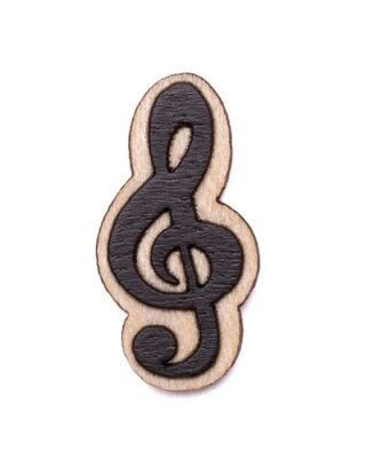 BeWooden Holzbrosche Treble Clef – Handgefertigter Schmuck aus Holz
