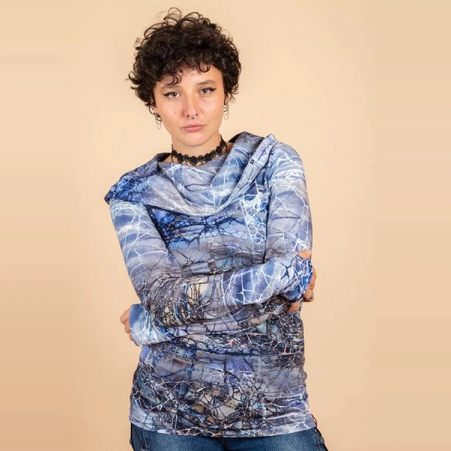 Ice (Blau Gemustert)