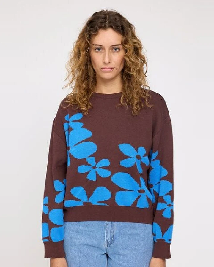 Mazine Baumwollstrickpullover Floral