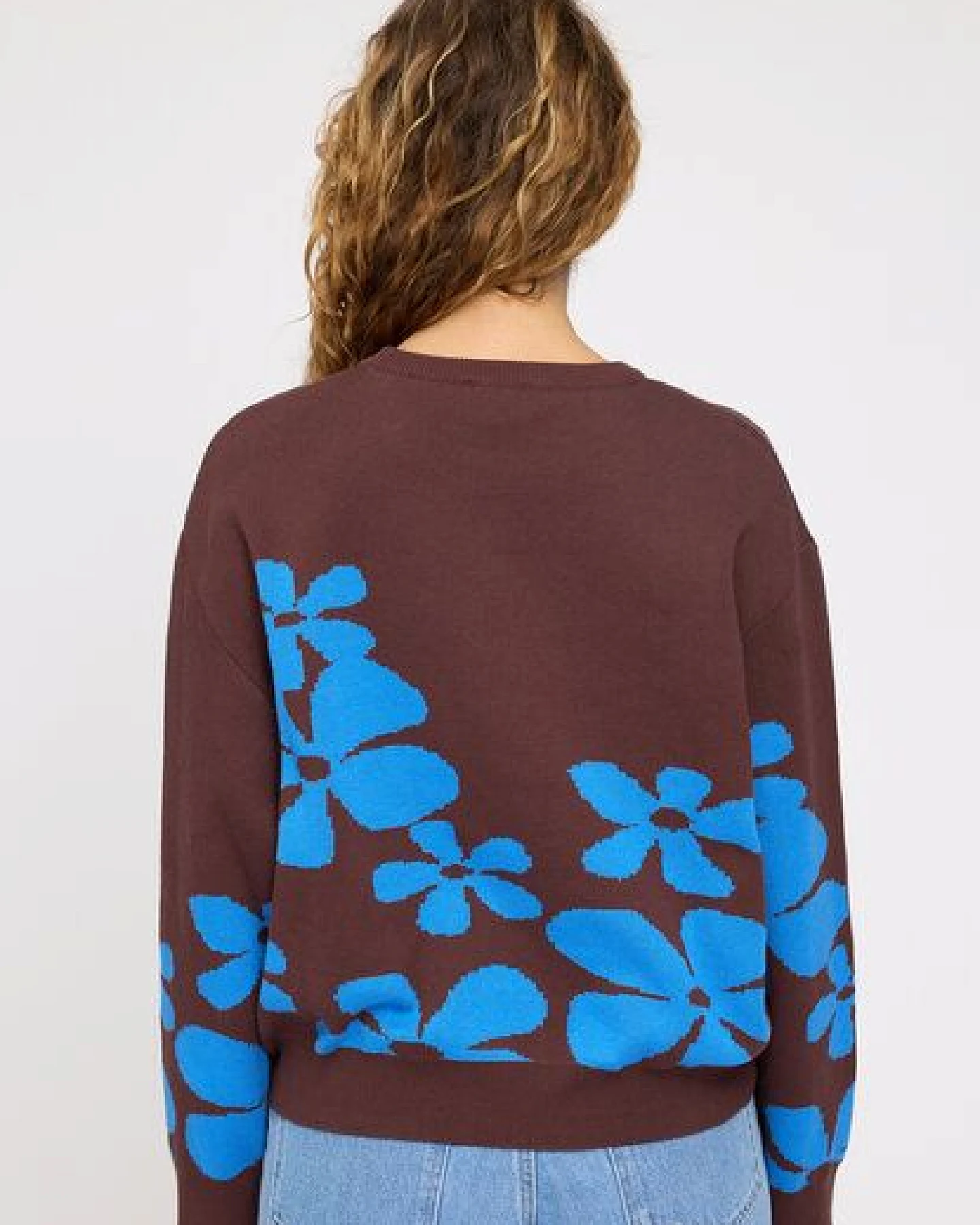 Mazine Baumwollstrickpullover Floral – Ansicht 2