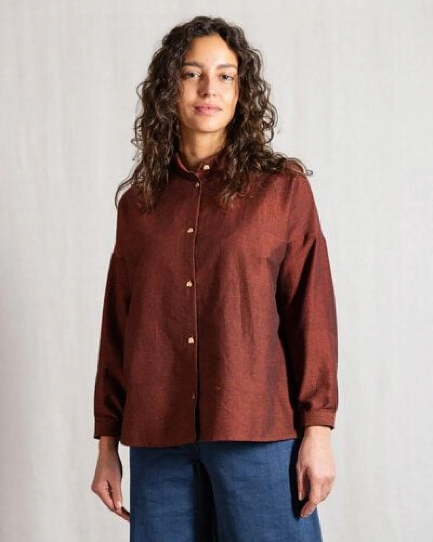 Jyoti - Fair Works Bio-Baumwoll Bluse Hawali – Ansicht 3