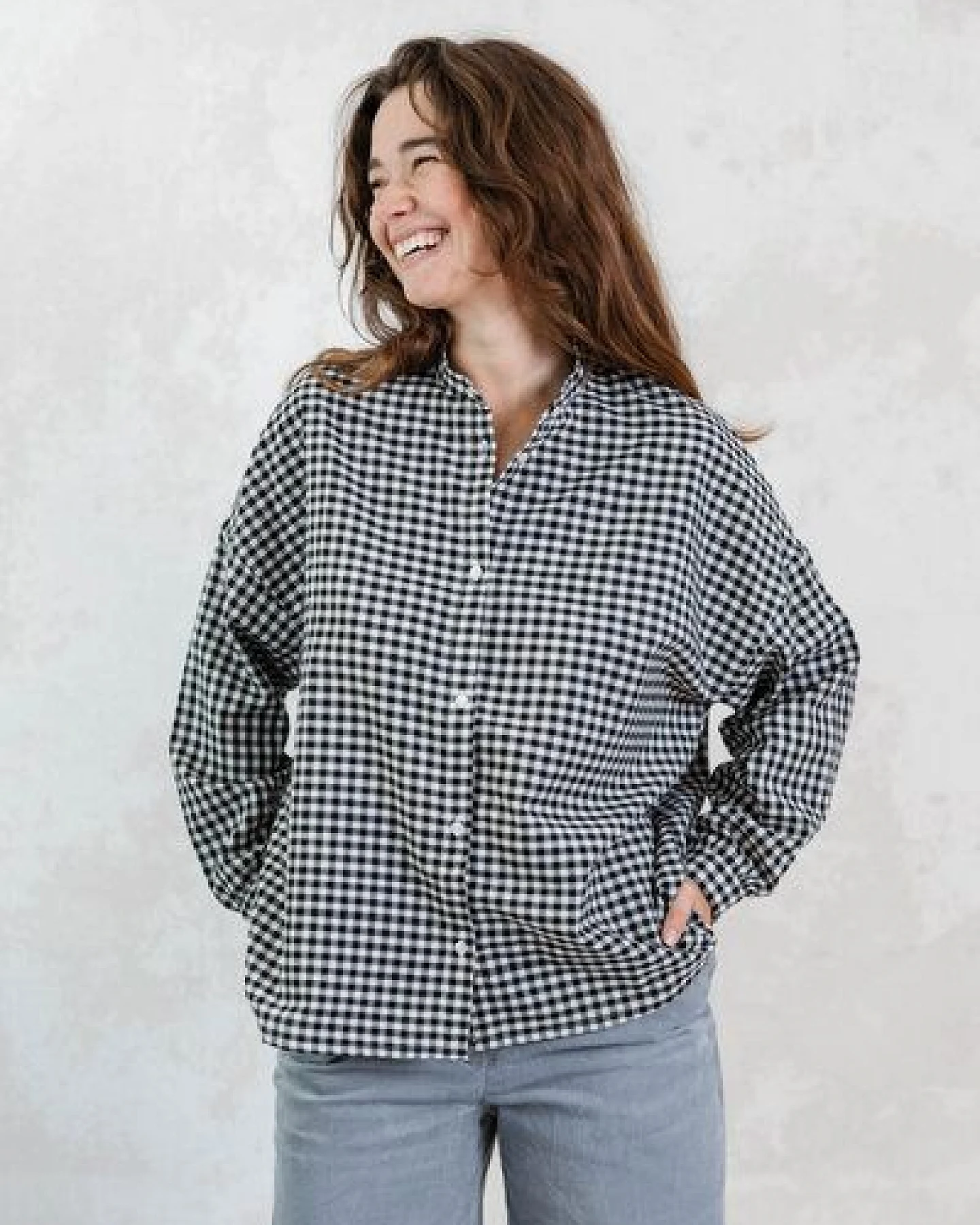 Jyoti - Fair Works Bio-Baumwoll Bluse Hawali – Ansicht 3