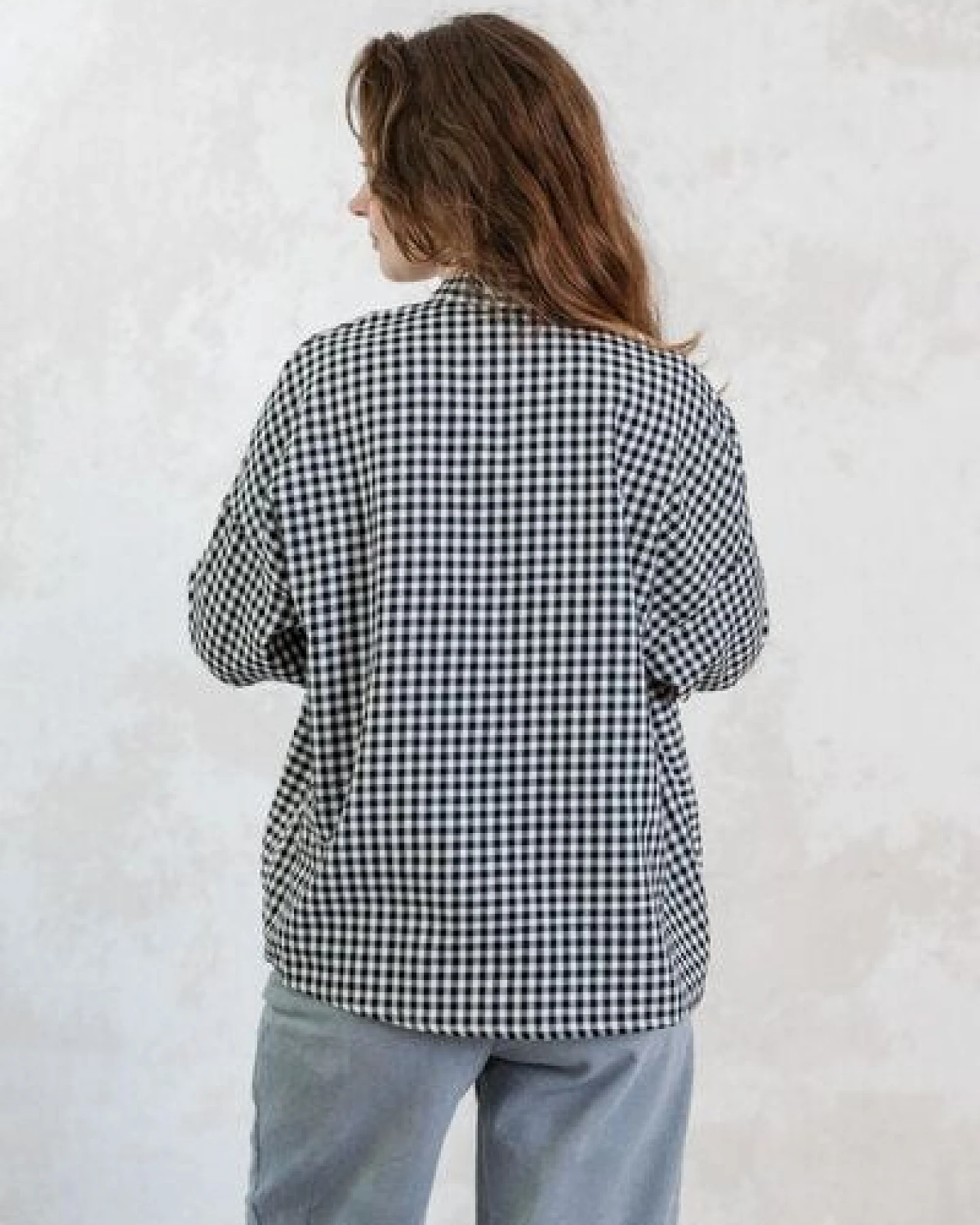 Jyoti - Fair Works Bio-Baumwoll Bluse Hawali – Ansicht 4