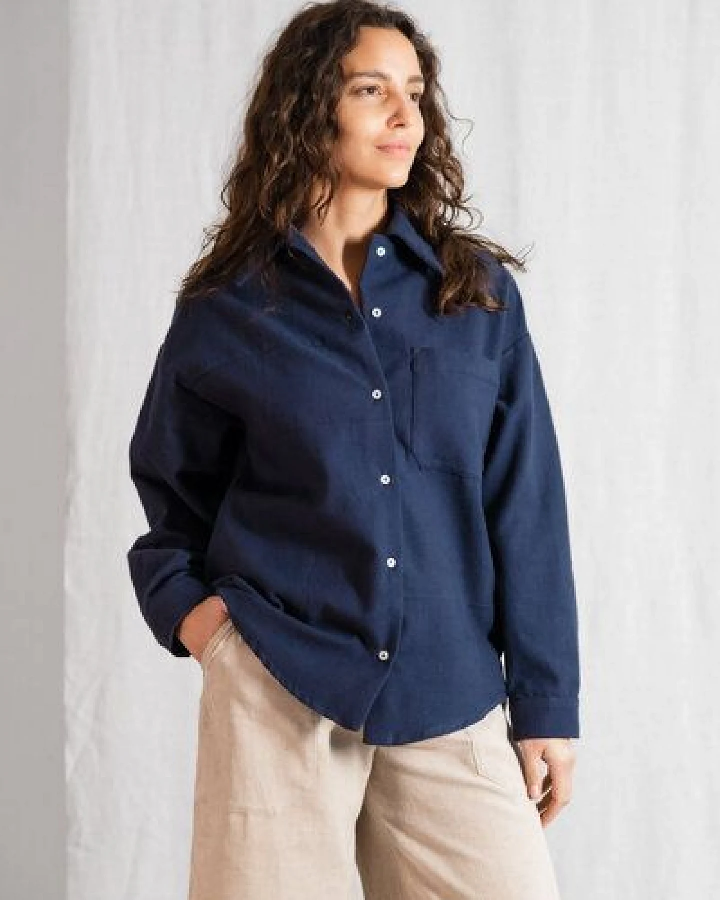 Jyoti - Fair Works Bio-Baumwoll Flanellshirt Ashrit – Ansicht 3