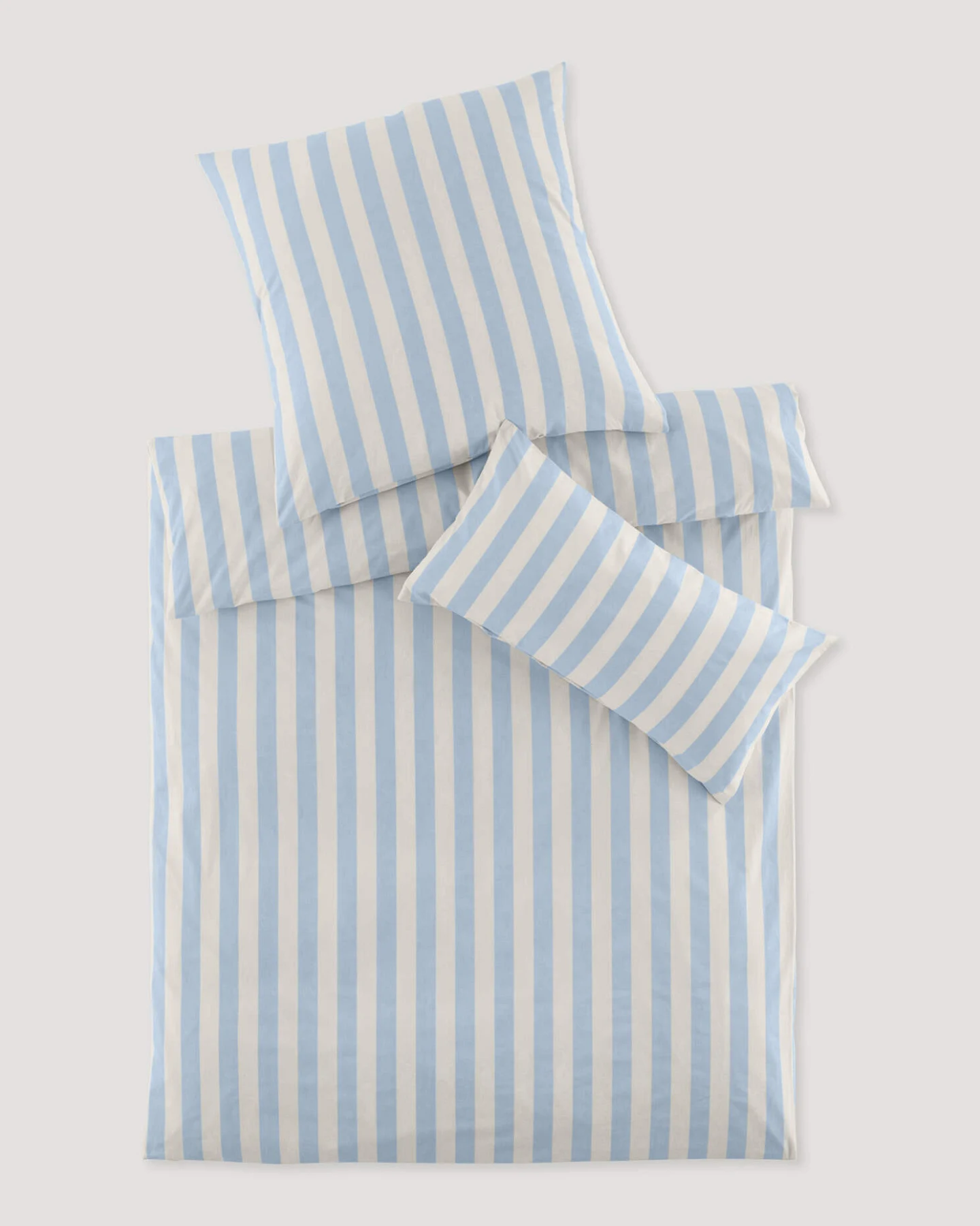 hessnatur Renforcé Bettwäsche-Set CANNES aus Bio-Baumwolle - blau - Größe 155x220 / 40x80 cm – Ansicht 2