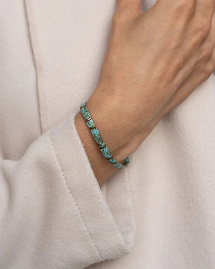 juni Türkises Perlenarmband "Janubio"