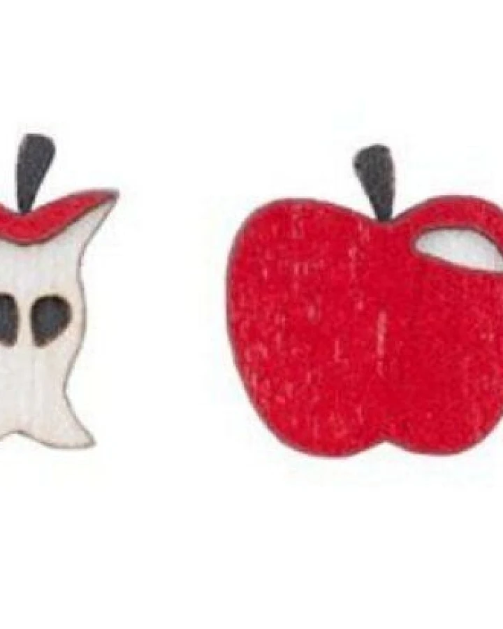BeWooden Holzohrringe Apple – handgefertigter, nachhaltiger Schmuck mit Apfelmotiv