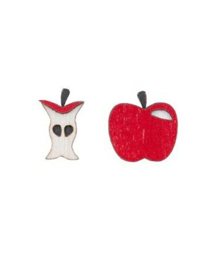 BeWooden Holzohrringe Apple – handgefertigter, nachhaltiger Schmuck mit Apfelmotiv