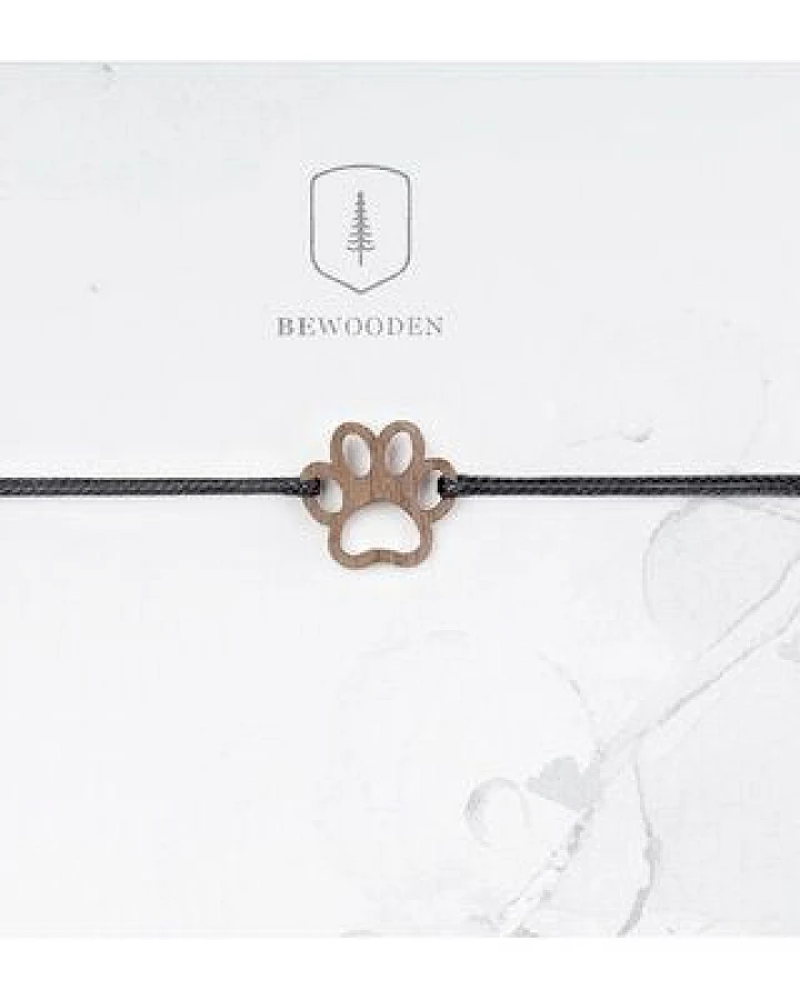 BeWooden Holzarmband Paw – handgefertigter, nachhaltiger Schmuck mit Pfotenmotiv