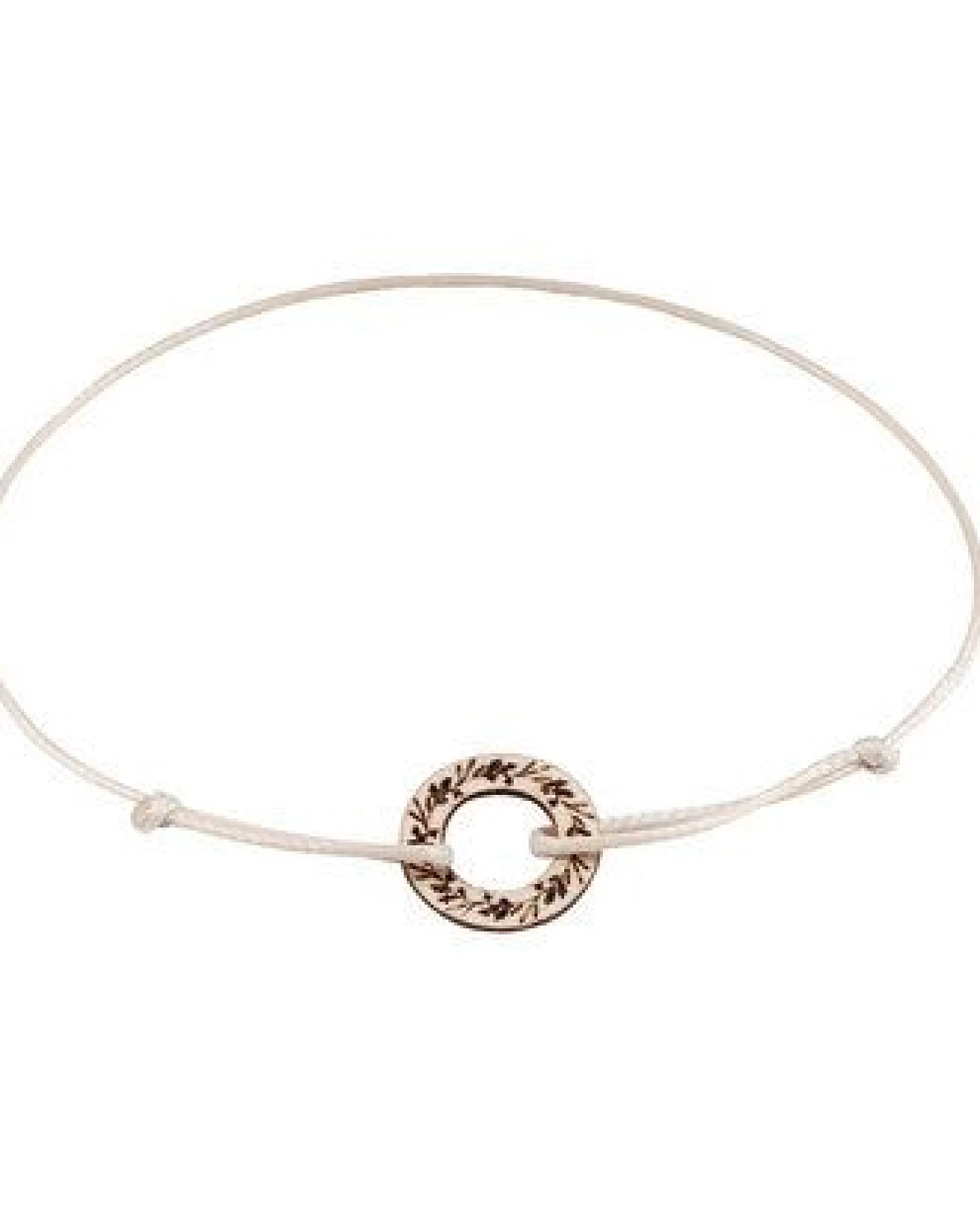 BeWooden Holzarmband Circle – handgefertigter, nachhaltiger Schmuck mit Blumenmotiv – Ansicht 2