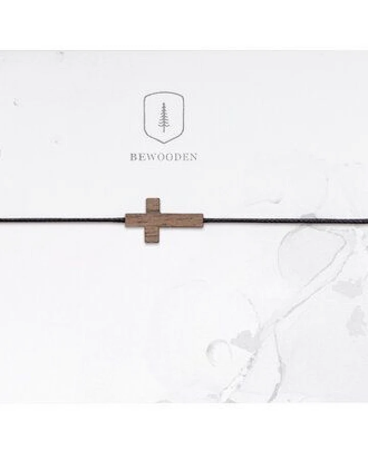 BeWooden Holzarmband Cross – handgefertigter, nachhaltiger Schmuck mit Kreuzsymbol