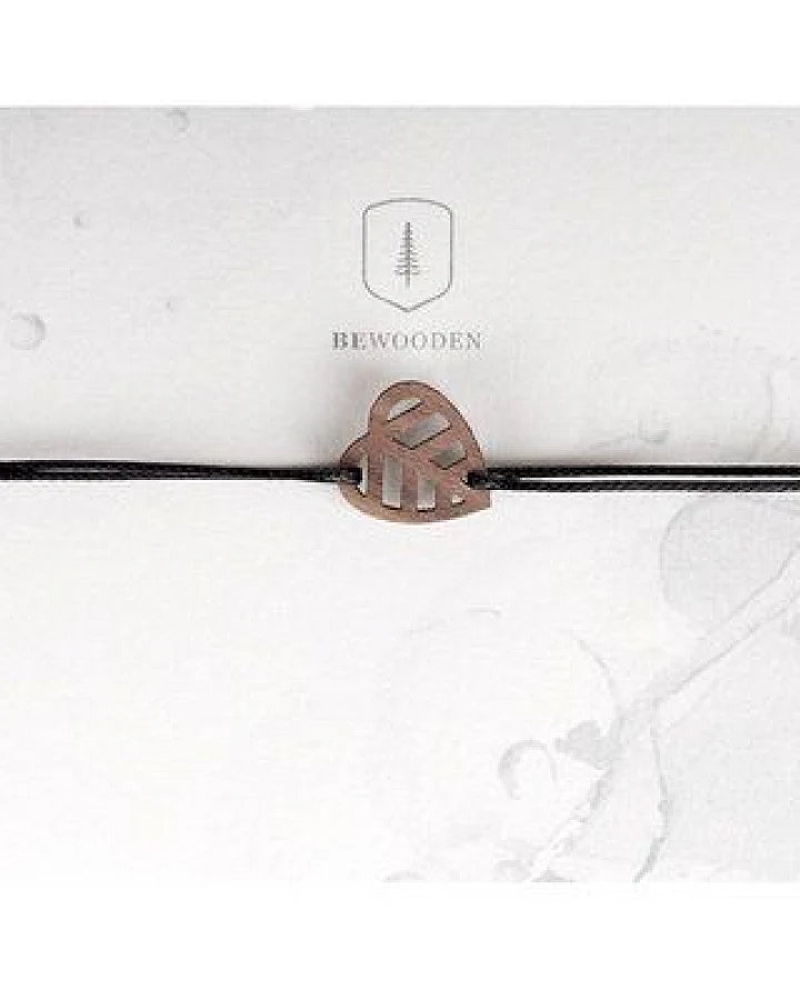 BeWooden Holzarmband Lindenleaf – handgefertigter, nachhaltiger Schmuck mit Blattmotiv
