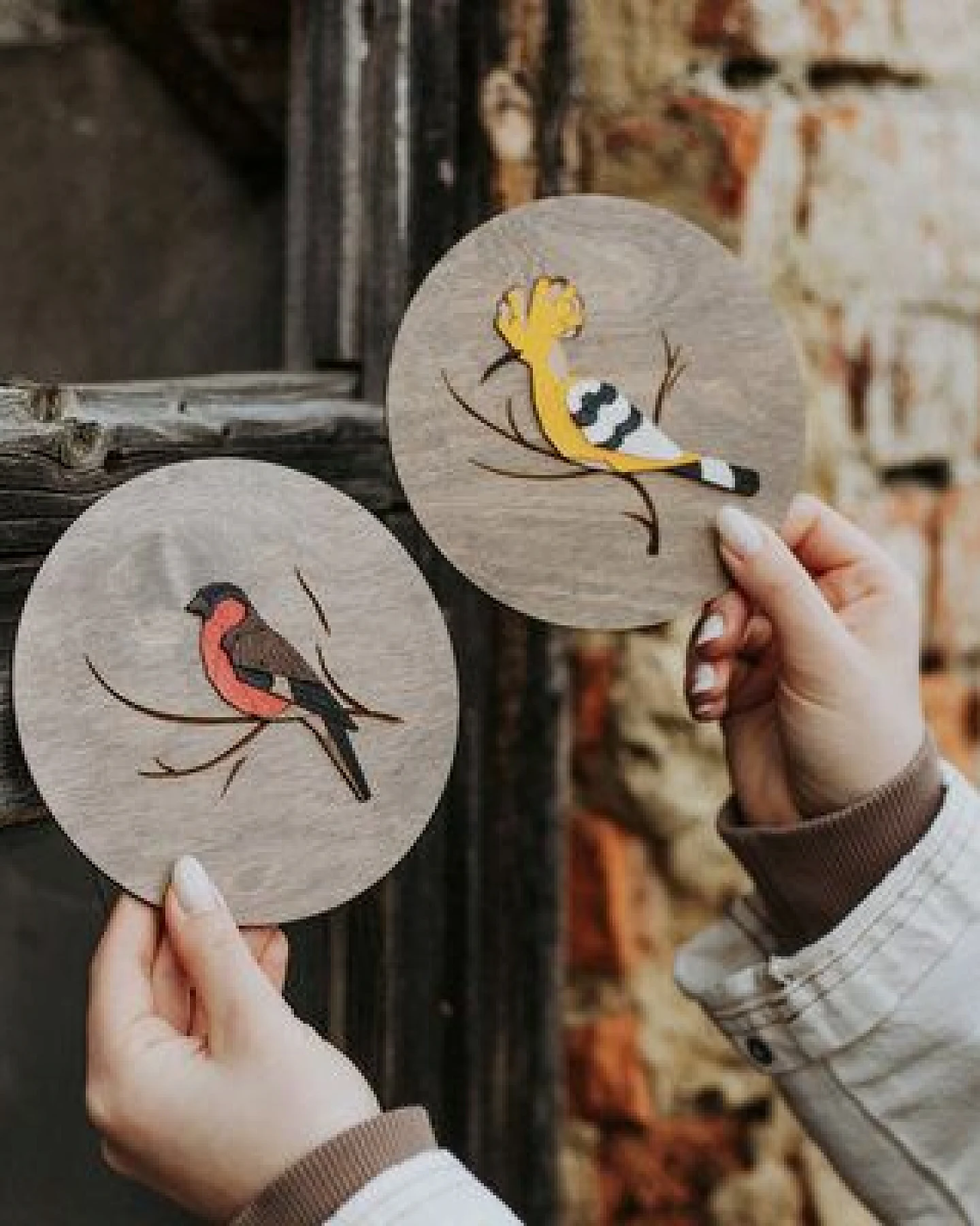 BeWooden Holzbild Wanddekoration – Wiedehopf – Ansicht 2