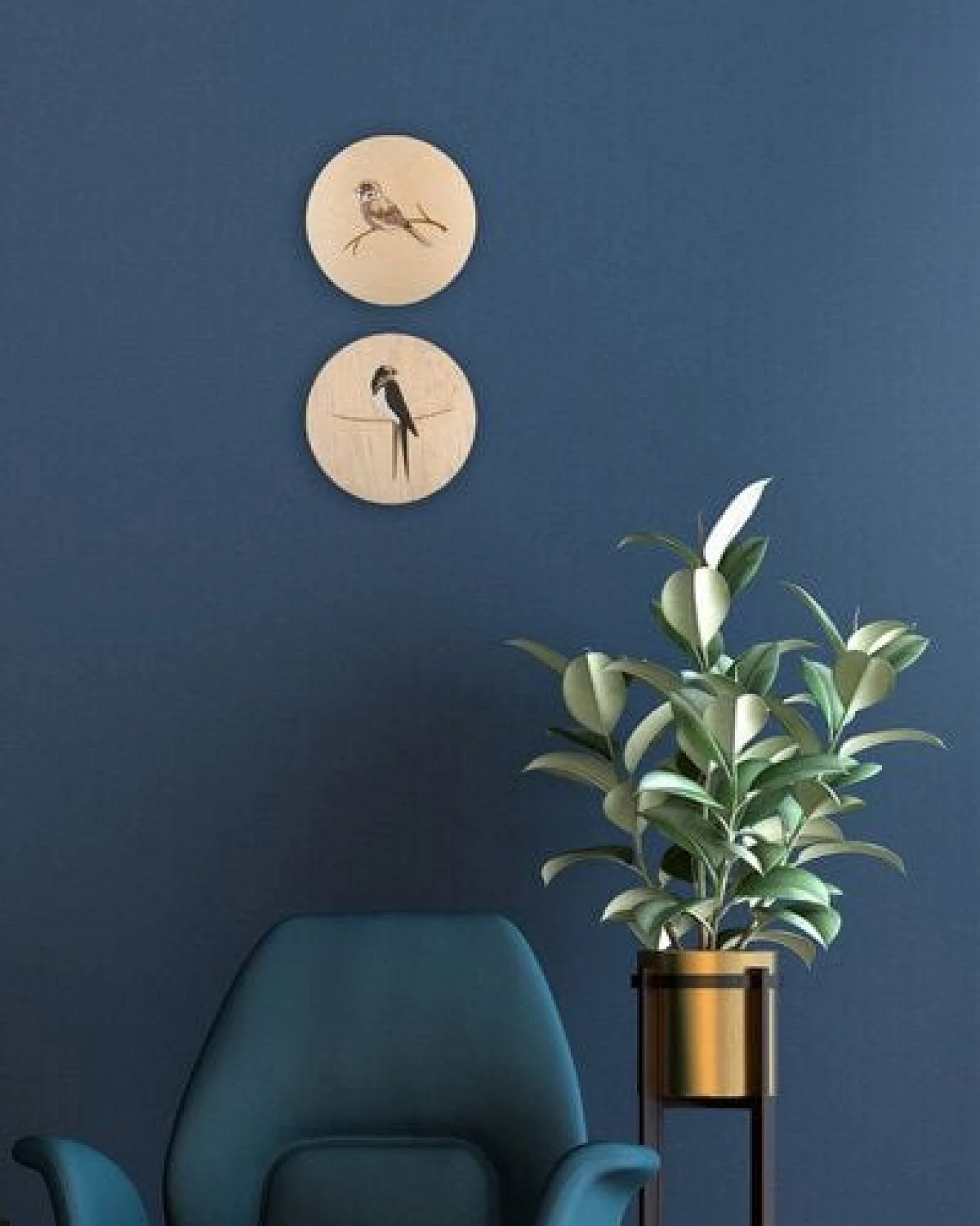 BeWooden Holzbild Wanddekoration – Spatz – Ansicht 3