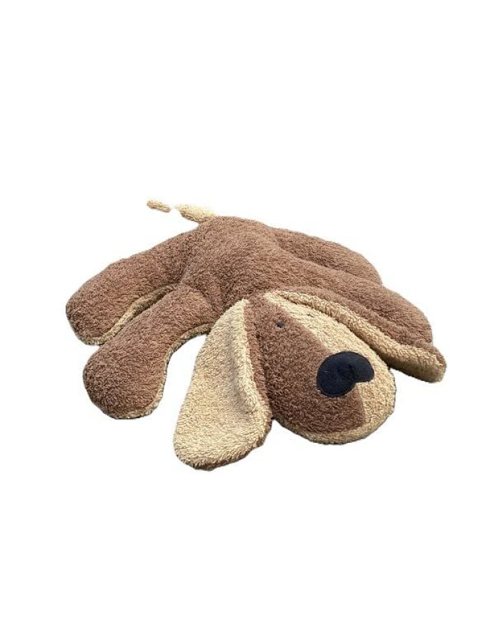 Efie Bio Spiel- und Kuscheltier Hund, braun, Bio Baumwolle (KBA), recycelte Füllung, – nachhaltig & handgefertigt – Made in Germany