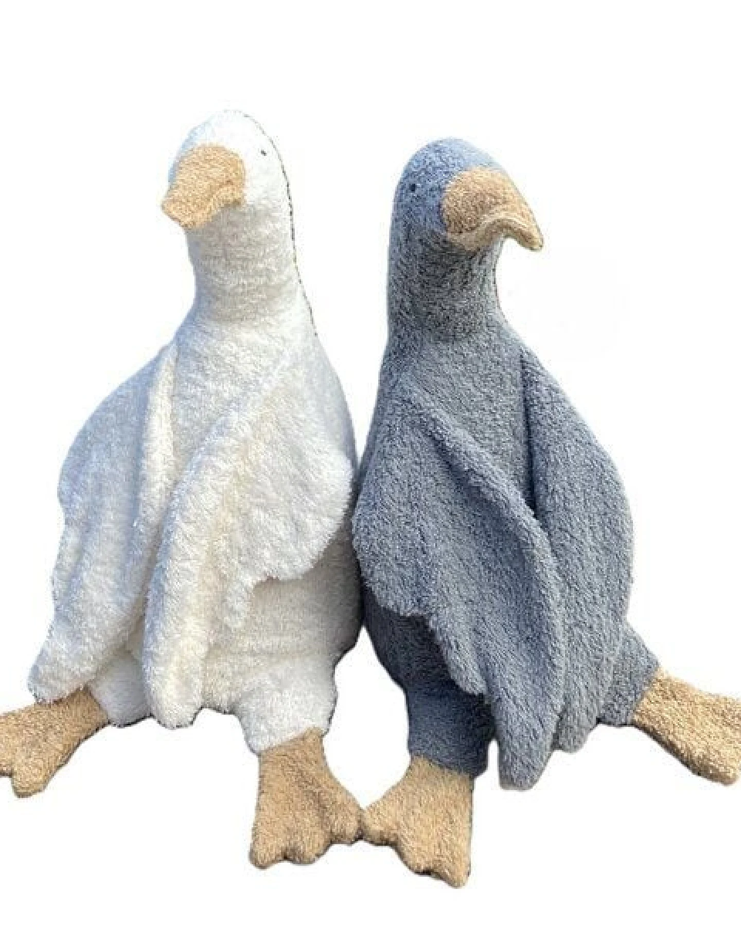 Efie 2er Set Bio-Kuscheltier Gänse groß, weiß + grau – Bio Baumwolle (KBA), recycelte Füllung, waschbar & Allergiker geeignet – nachhaltig & handgefertigt – Made in Germany – Ansicht 3