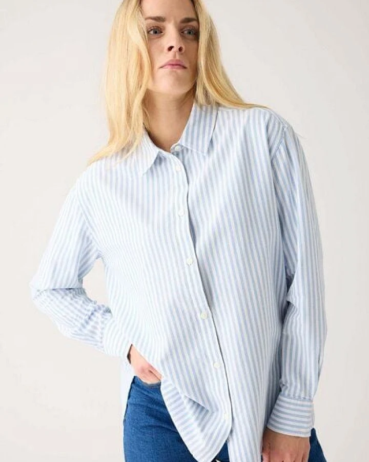 KnowledgeCotton Apparel Damen Bluse - Oxford Shirt - aus Baumwolle