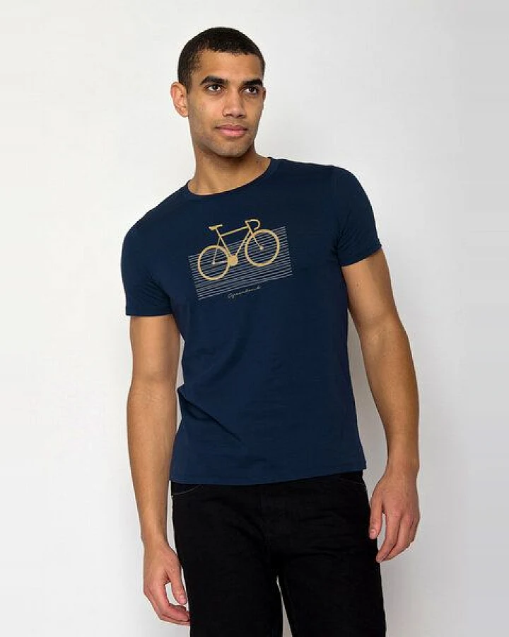 GREENBOMB Bike Bars Guide - Sportliches T-Shirt aus Bio-Baumwolle / hochwertiger Print / GOTS / Fair & Vegan