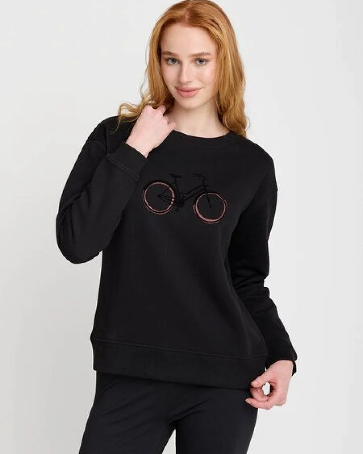 GREENBOMB Bike Flock Canty - Gemütliches Sweatshirt aus Bio-Baumwolle / hochwertiger Print / GOTS / Fair & Vegan