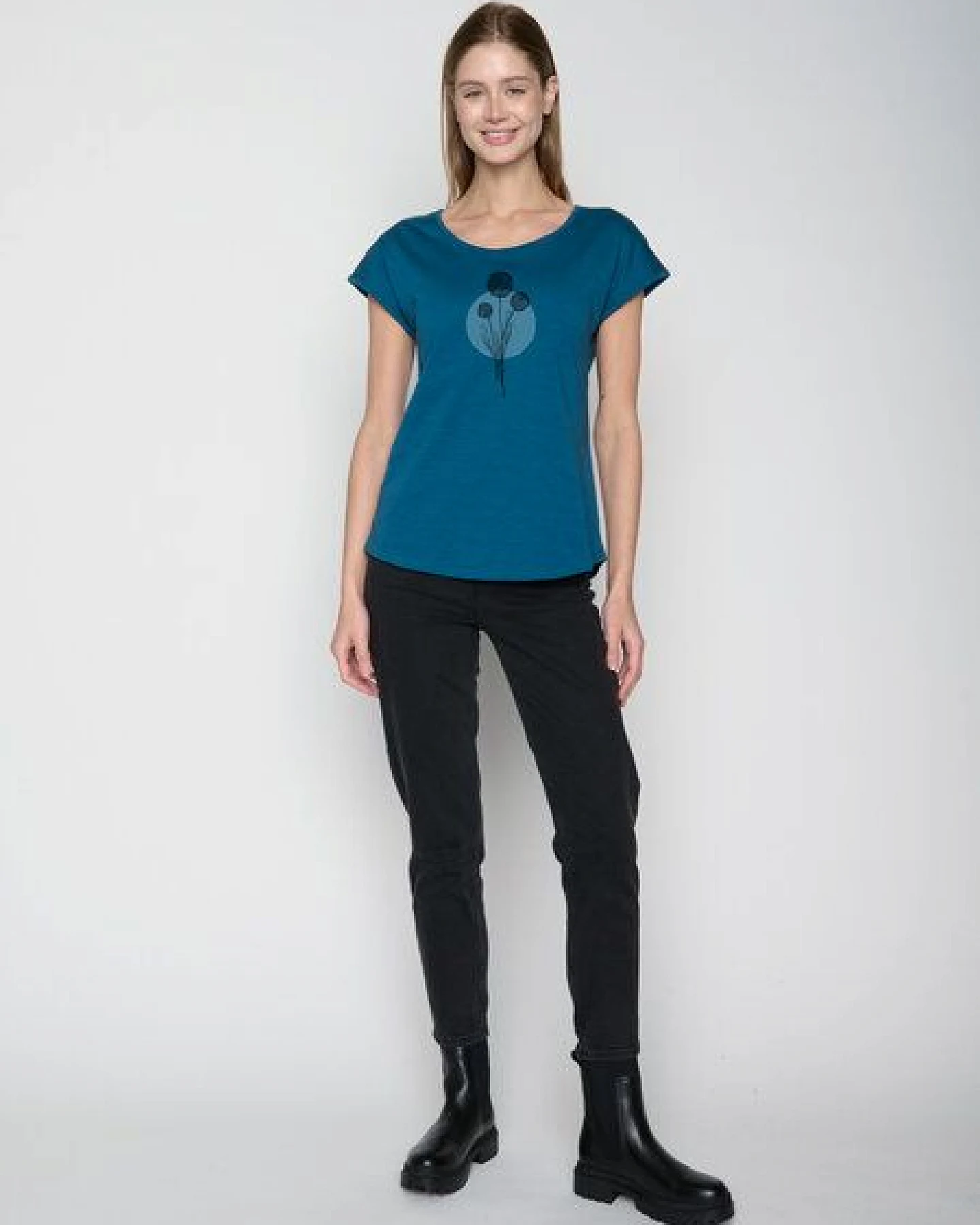 GREENBOMB Nature Allium Cool - Sportliches T-Shirt aus Bio-Baumwolle / hochwertiger Print / GOTS / Fair & Vegan – Ansicht 3