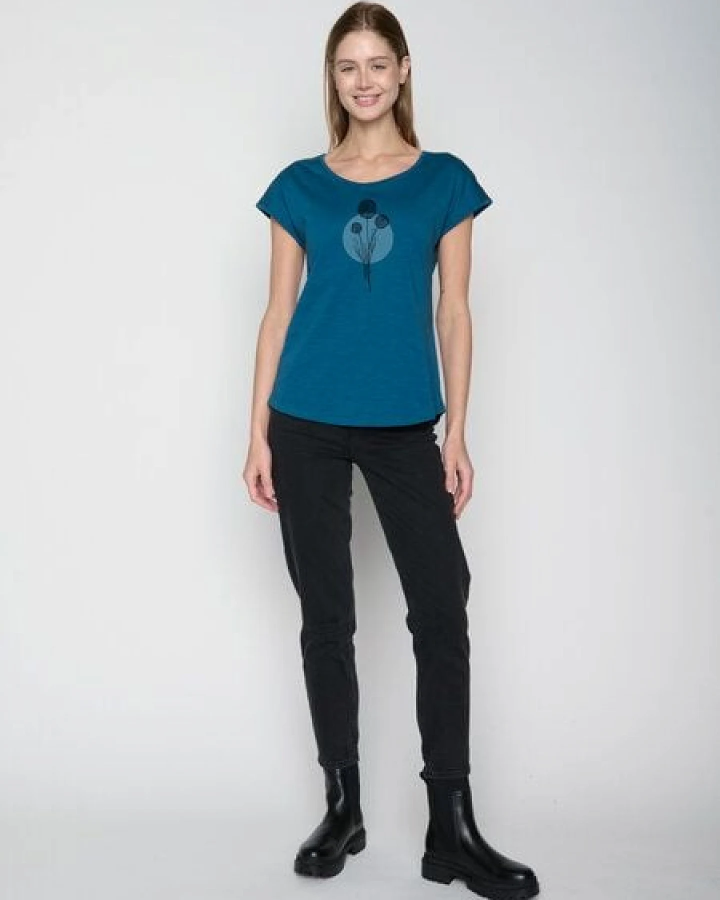 GREENBOMB Nature Allium Cool - Sportliches T-Shirt aus Bio-Baumwolle / hochwertiger Print / GOTS / Fair & Vegan – Ansicht 3