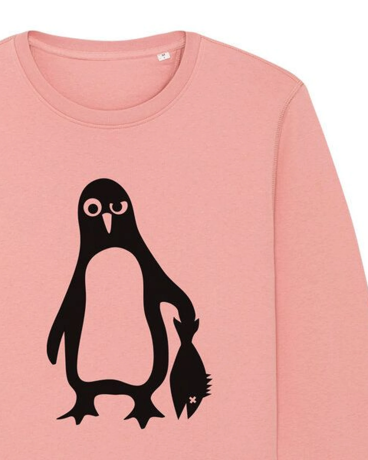 päfjes Pinguin Paul mit Fisch - Fair Wear Unisex Sweater – Ansicht 2