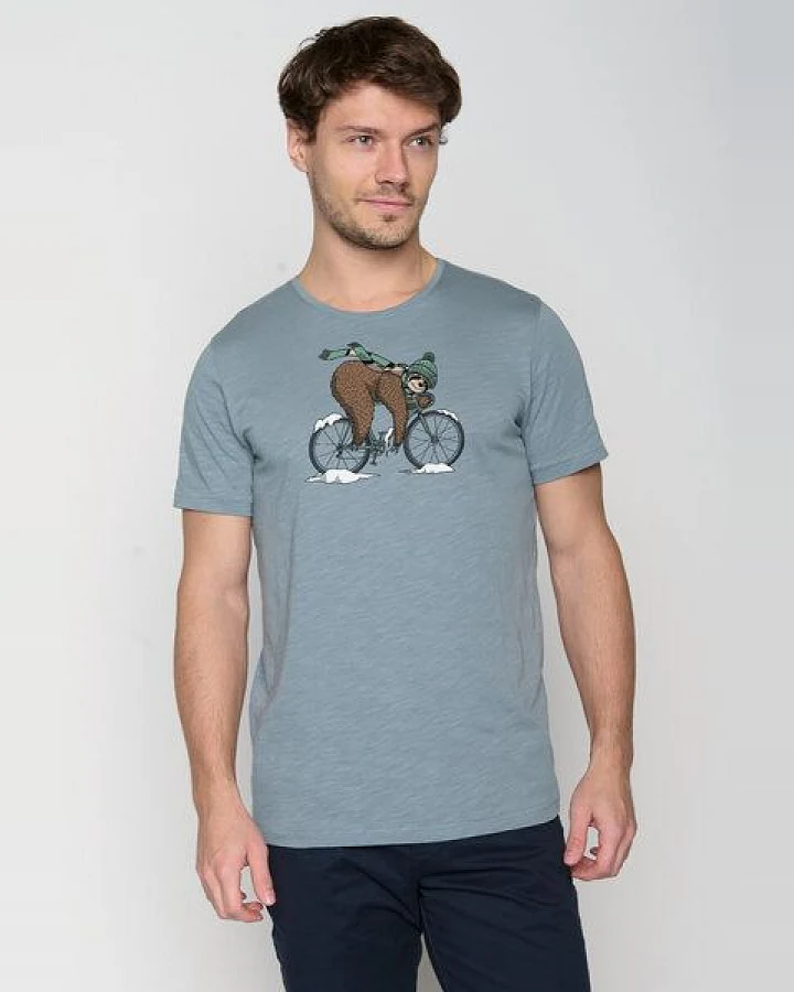GREENBOMB Animal Sloth Ice Spice - Lässiges T-Shirt aus Bio-Baumwolle / hochwertiger Print / GOTS / Fair & Vegan