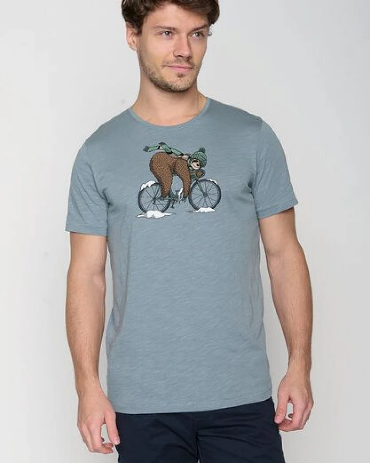 GREENBOMB Animal Sloth Ice Spice - Lässiges T-Shirt aus Bio-Baumwolle / hochwertiger Print / GOTS / Fair & Vegan