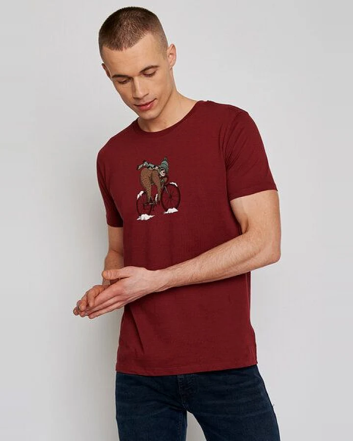 GREENBOMB Animal Sloth Ice Guide - Sportliches T-Shirt aus Bio-Baumwolle / hochwertiger Print / GOTS / Fair & Vegan