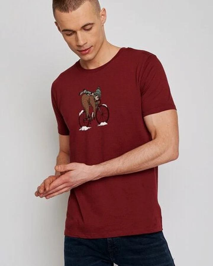 GREENBOMB Animal Sloth Ice Guide - Sportliches T-Shirt aus Bio-Baumwolle / hochwertiger Print / GOTS / Fair & Vegan