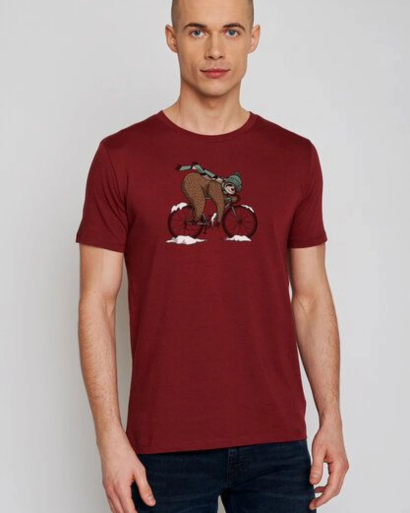 GREENBOMB Animal Sloth Ice Guide - Sportliches T-Shirt aus Bio-Baumwolle / hochwertiger Print / GOTS / Fair & Vegan – Ansicht 2