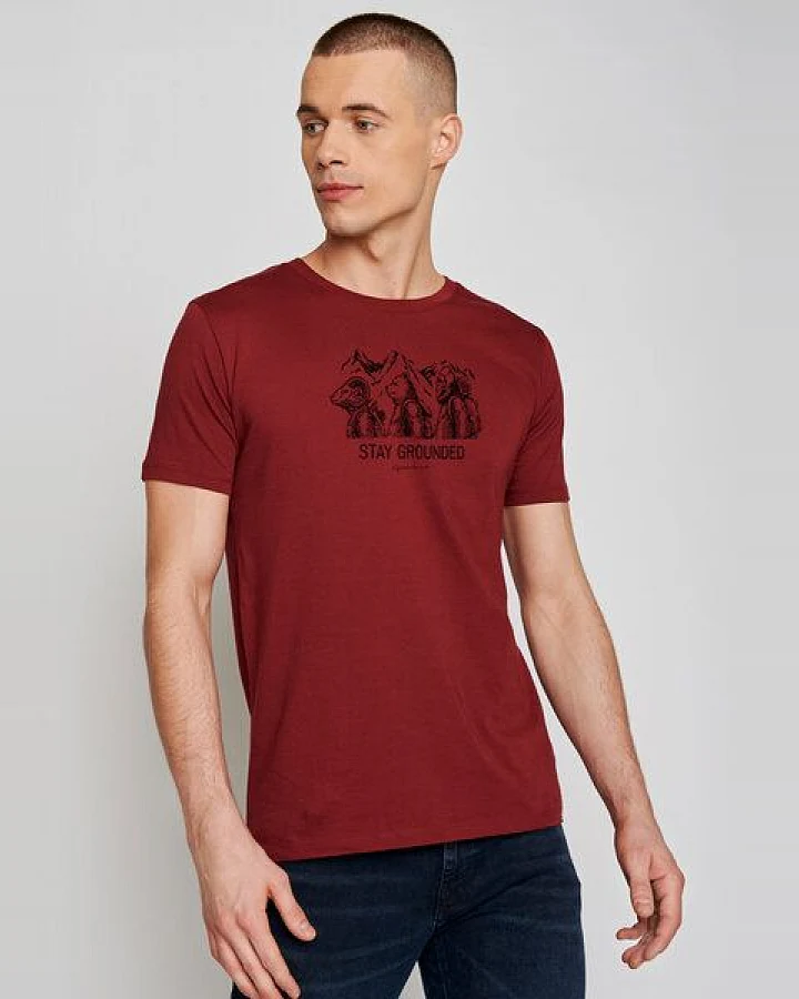 GREENBOMB Animal Stay Grounded Guide - Sportliches T-Shirt aus Bio-Baumwolle / hochwertiger Print / GOTS / Fair & Vegan