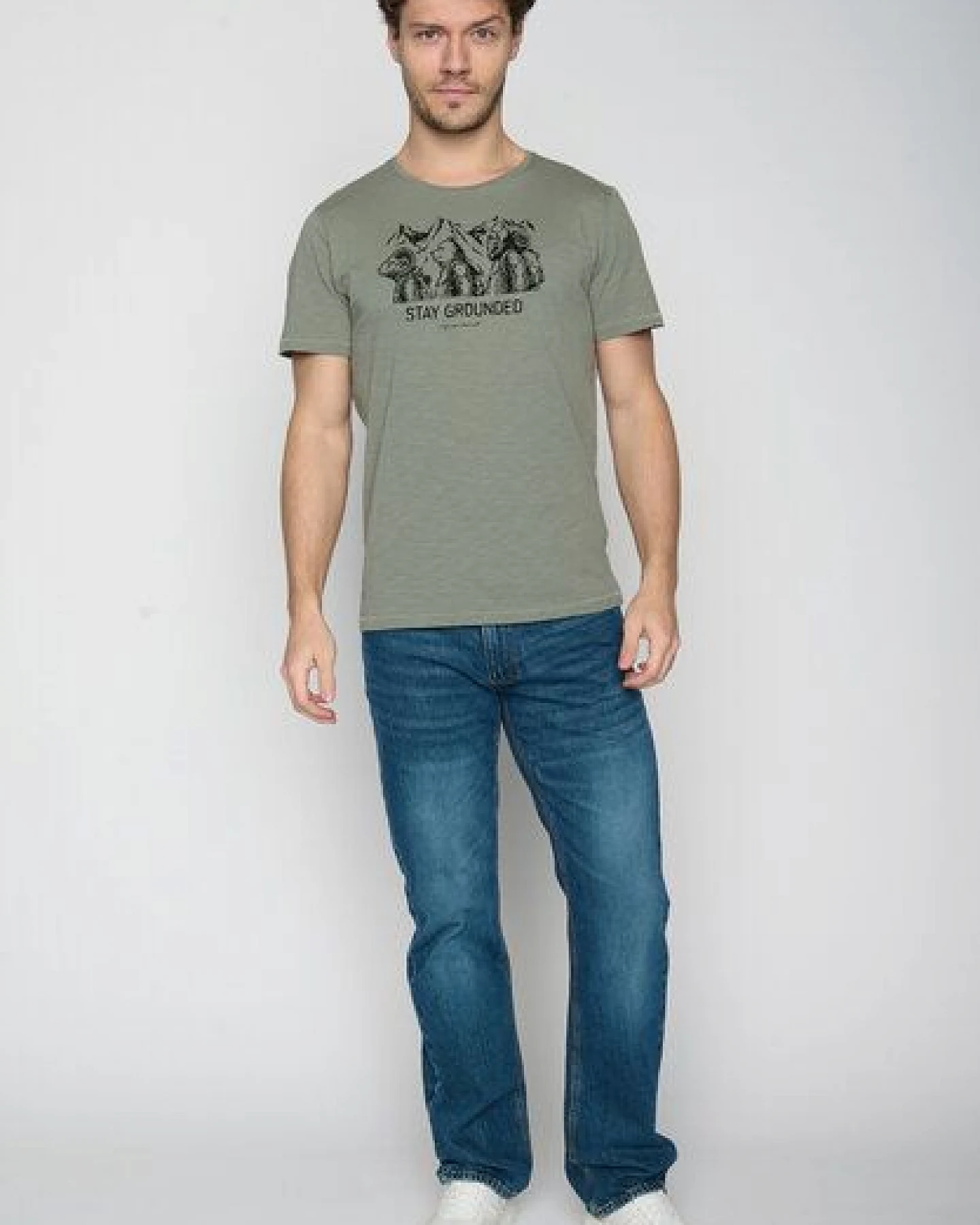 GREENBOMB Animal Stay Grounded Spice - Lässiges T-Shirt aus Bio-Baumwolle / hochwertiger Print / GOTS / Fair & Vegan – Ansicht 3