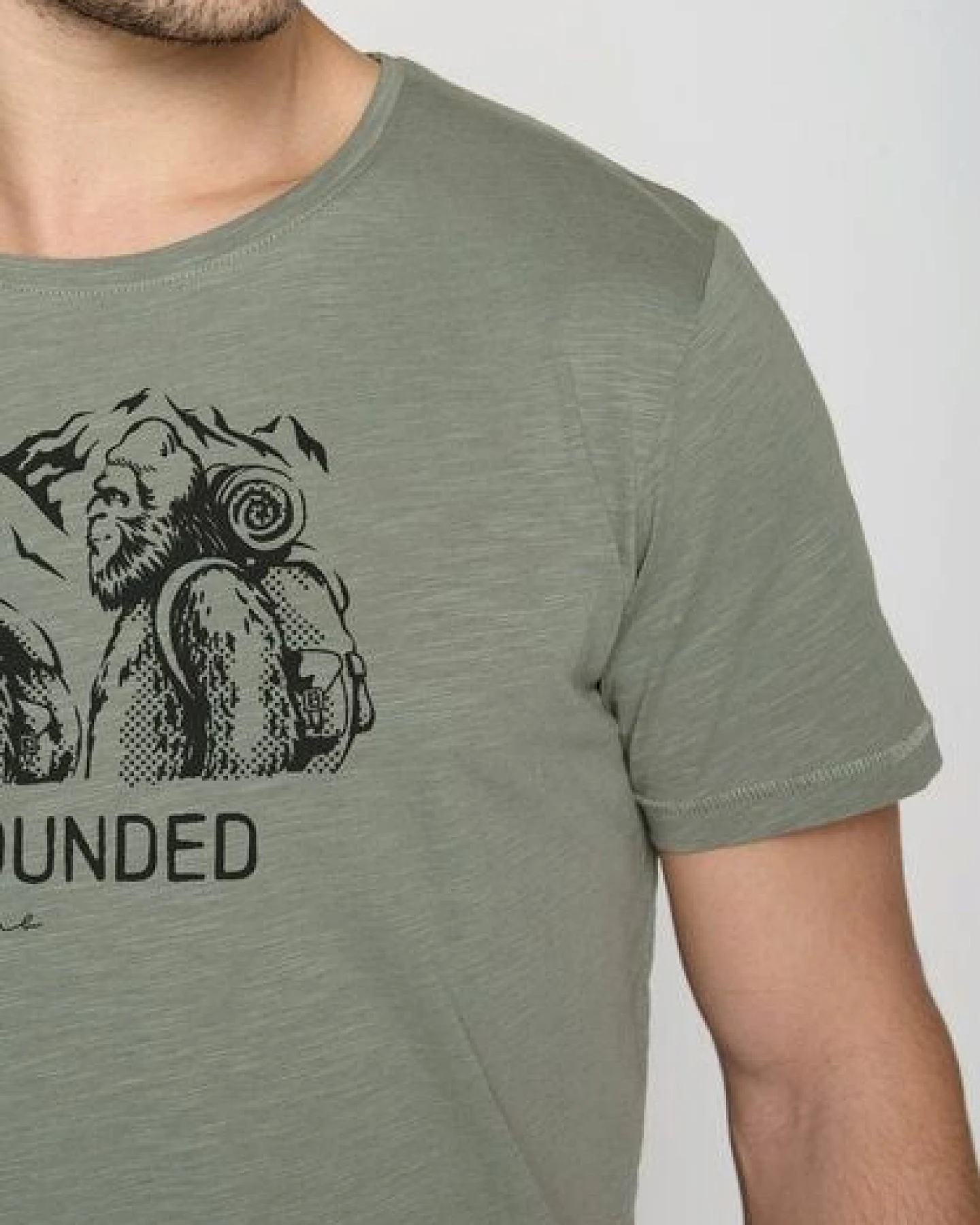 GREENBOMB Animal Stay Grounded Spice - Lässiges T-Shirt aus Bio-Baumwolle / hochwertiger Print / GOTS / Fair & Vegan – Ansicht 4