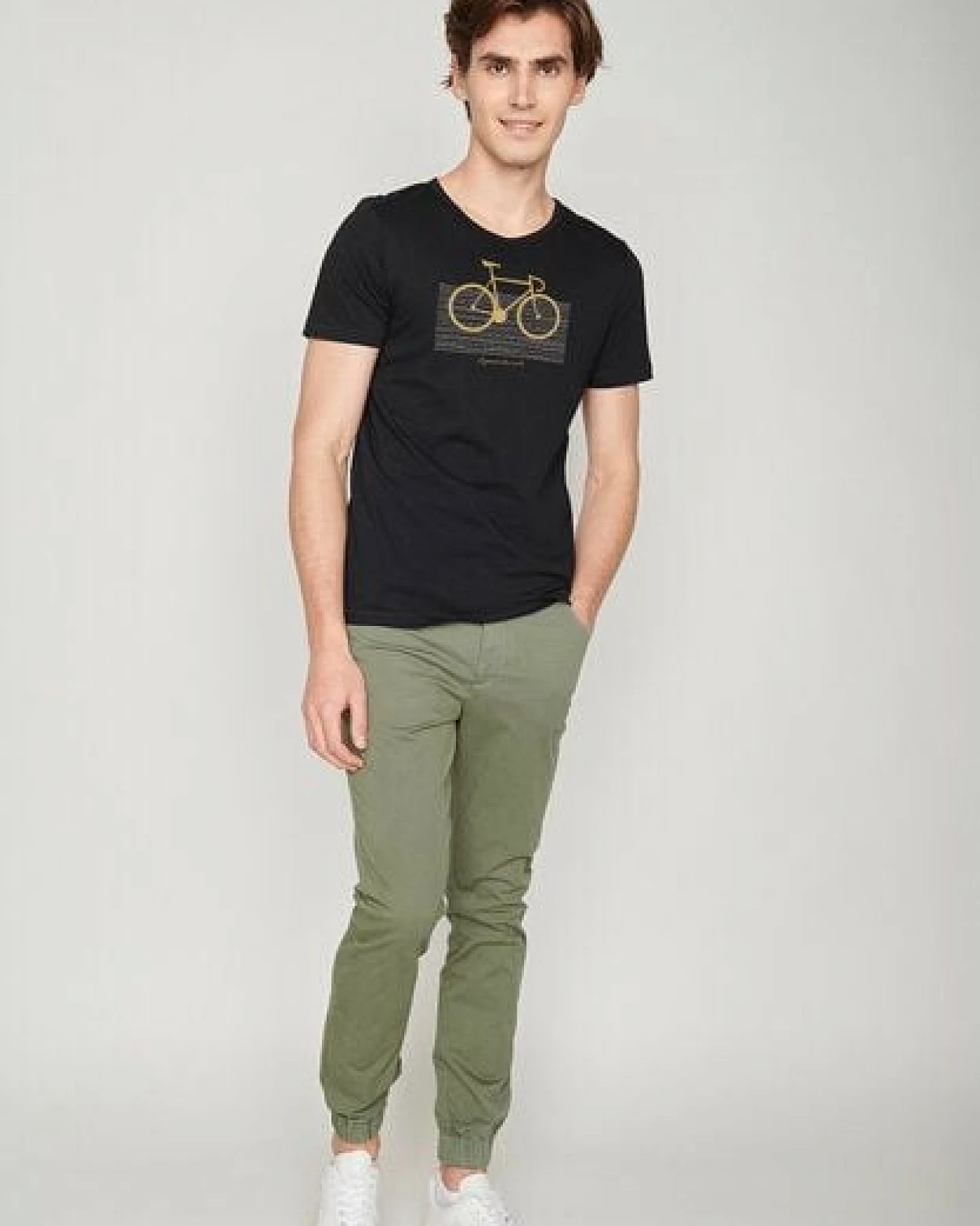 GREENBOMB Bike Bars Spice - Lässiges T-Shirt aus Bio-Baumwolle / hochwertiger Print / GOTS / Fair & Vegan – Ansicht 3