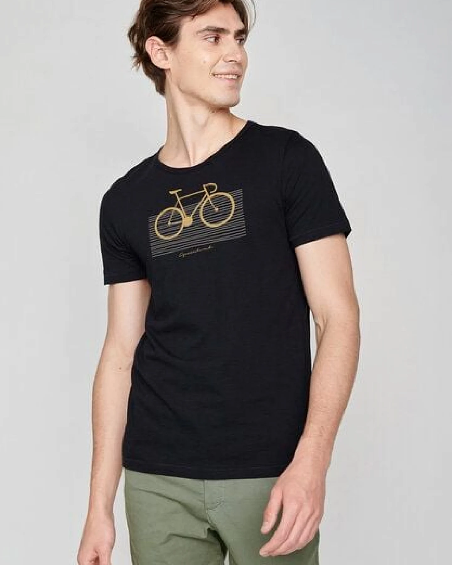 GREENBOMB Bike Bars Spice - Lässiges T-Shirt aus Bio-Baumwolle / hochwertiger Print / GOTS / Fair & Vegan – Ansicht 2