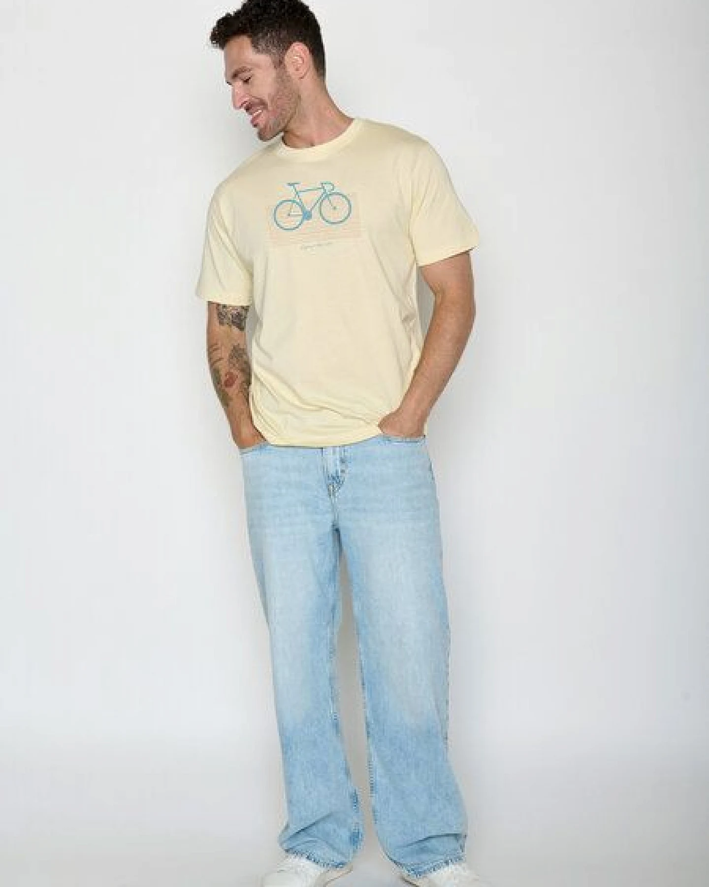 GREENBOMB Bike Bars Fusion - Lässiges Oversize-T-Shirt aus Bio-Baumwolle / hochwertiger Print / GOTS / Fair & Vegan – Ansicht 3