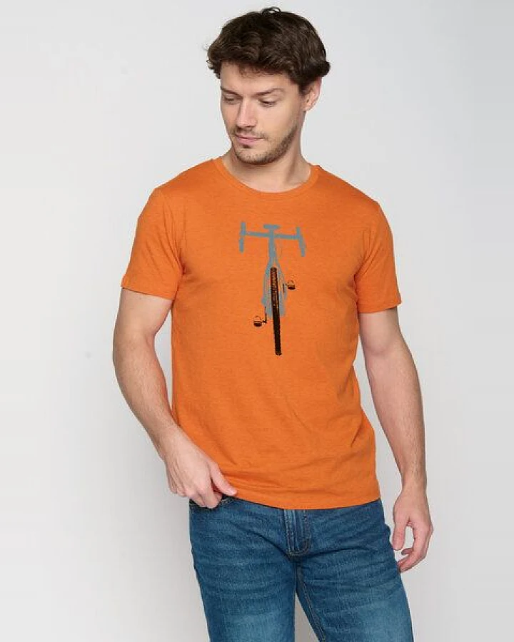 GREENBOMB Bike Front Stamp Guide - Sportliches T-Shirt aus Bio-Baumwolle / hochwertiger Print / GOTS / Fair & Vegan