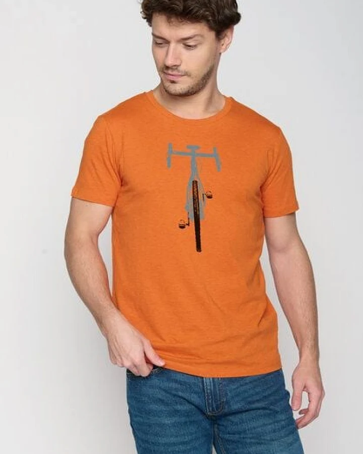 GREENBOMB Bike Front Stamp Guide - Sportliches T-Shirt aus Bio-Baumwolle / hochwertiger Print / GOTS / Fair & Vegan