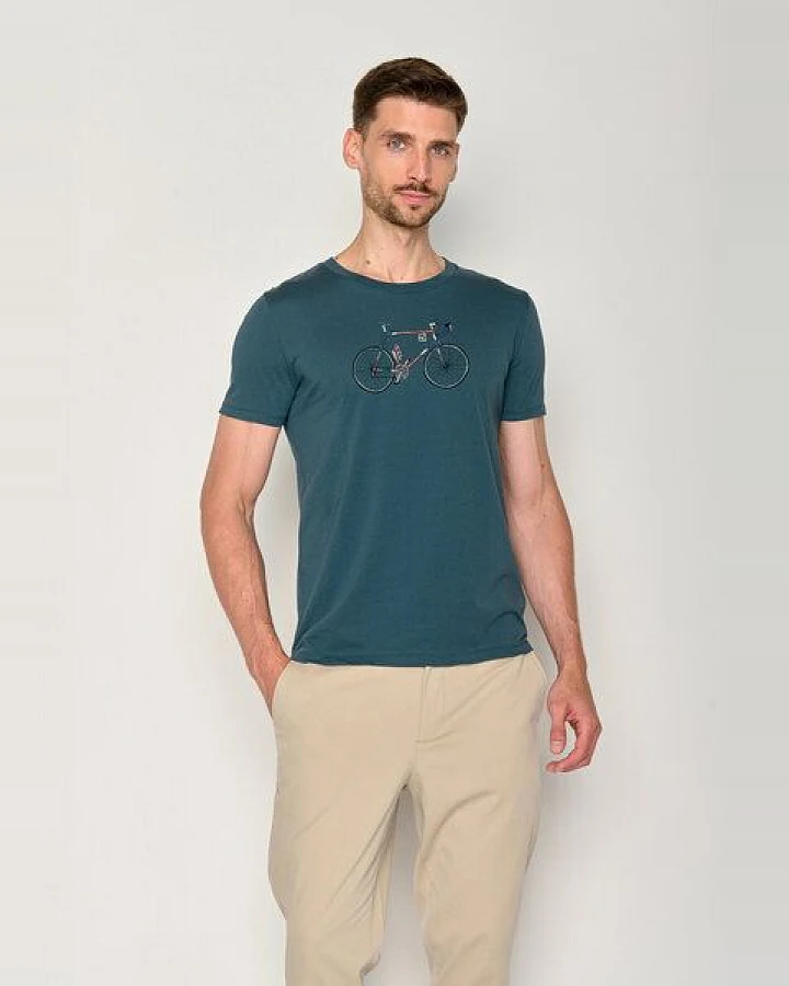 GREENBOMB Bike Mikkel Guide - Sportliches T-Shirt aus Bio-Baumwolle / hochwertiger Print / GOTS / Fair & Vegan