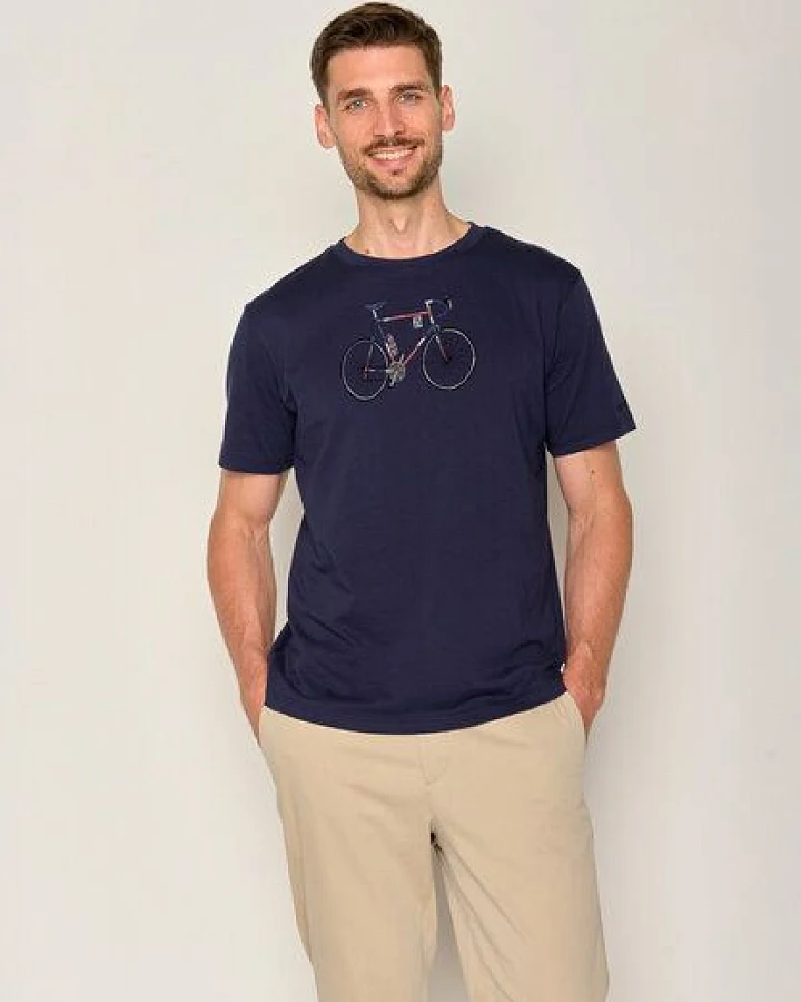 GREENBOMB Bike Mikkel Fusion - Lässiges T-Shirt aus Bio-Baumwolle / hochwertiger Print / GOTS / Fair & Vegan