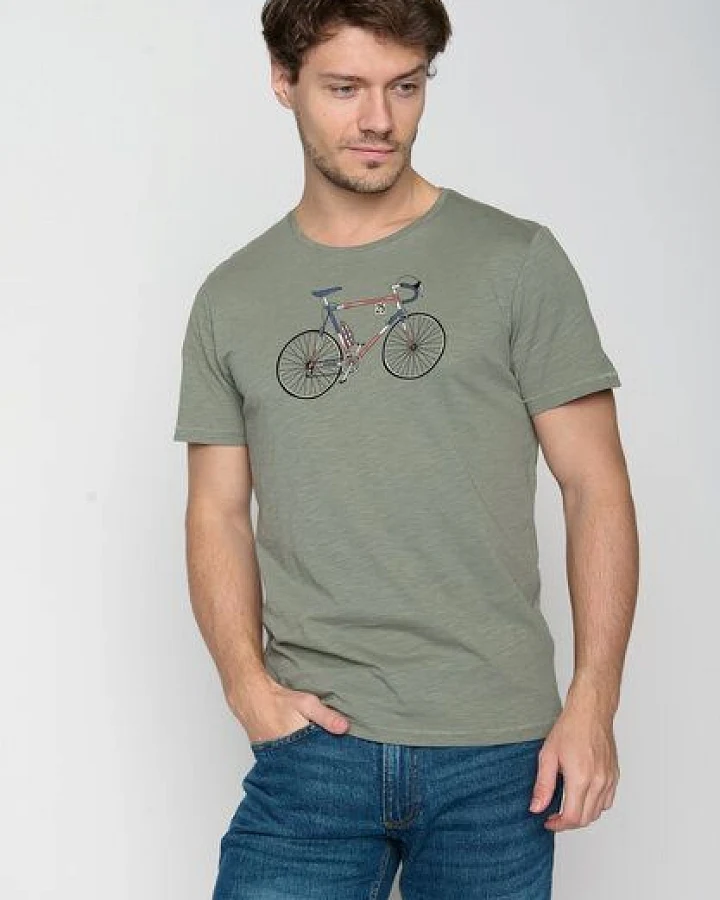 GREENBOMB Bike Mikkel Spice - Lässiges T-Shirt aus Bio-Baumwolle / hochwertiger Print / GOTS / Fair & Vegan