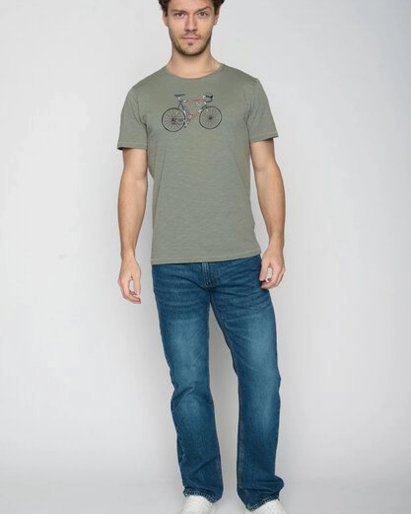GREENBOMB Bike Mikkel Spice - Lässiges T-Shirt aus Bio-Baumwolle / hochwertiger Print / GOTS / Fair & Vegan – Ansicht 3