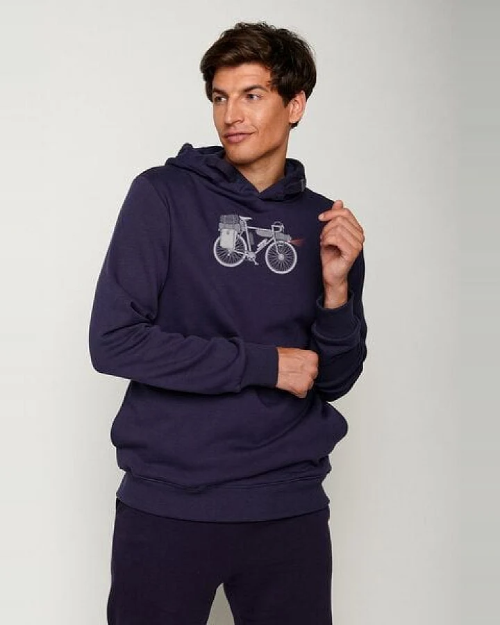 GREENBOMB Bike Night Star - Kuschliger Hoodie aus Bio-Baumwolle / hochwertiger Print / GOTS / Fair & Vegan