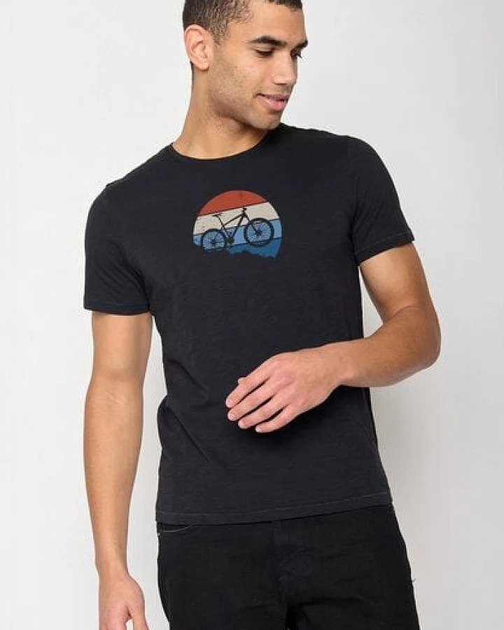GREENBOMB Bike Winter Spice - Lässiges T-Shirt aus Bio-Baumwolle / hochwertiger Print / GOTS / Fair & Vegan
