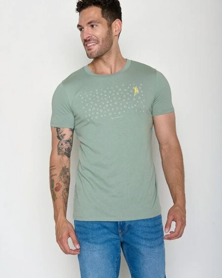 GREENBOMB Lifestyle Boulderer Guide - Sportliches T-Shirt aus Bio-Baumwolle / hochwertiger Print / GOTS / Fair & Vegan