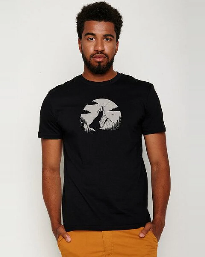 GREENBOMB Nature Clouds Ride Guide - Sportliches T-Shirt aus Bio-Baumwolle / hochwertiger Print / GOTS / Fair & Vegan