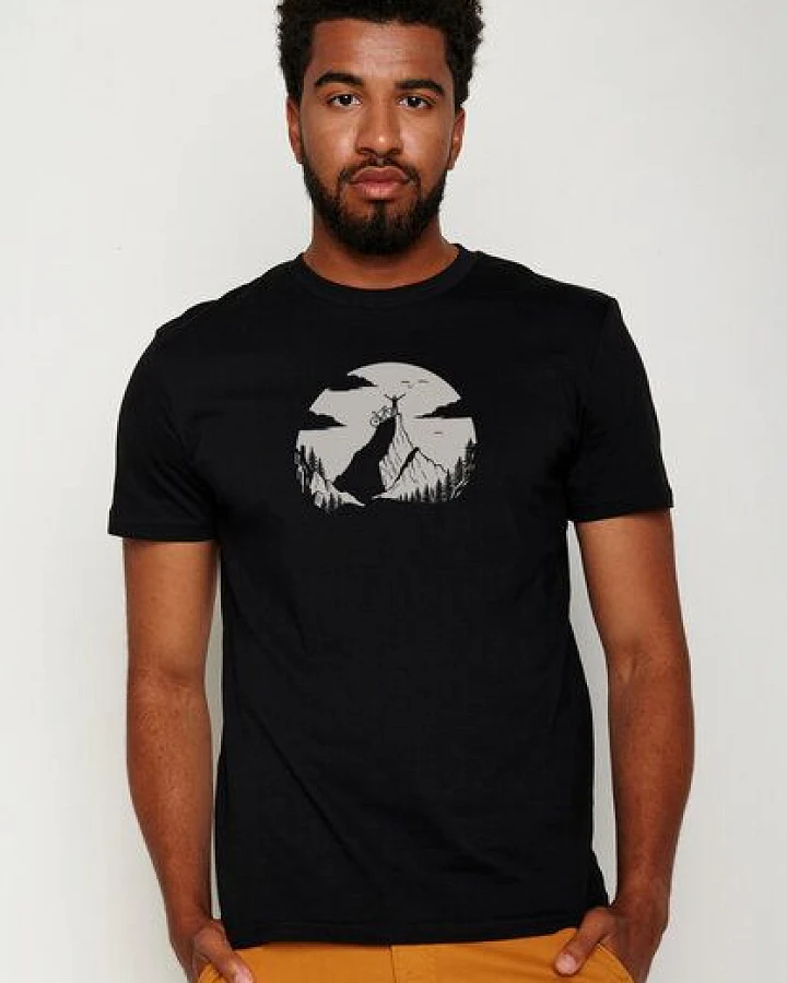 GREENBOMB Nature Clouds Ride Guide - Sportliches T-Shirt aus Bio-Baumwolle / hochwertiger Print / GOTS / Fair & Vegan