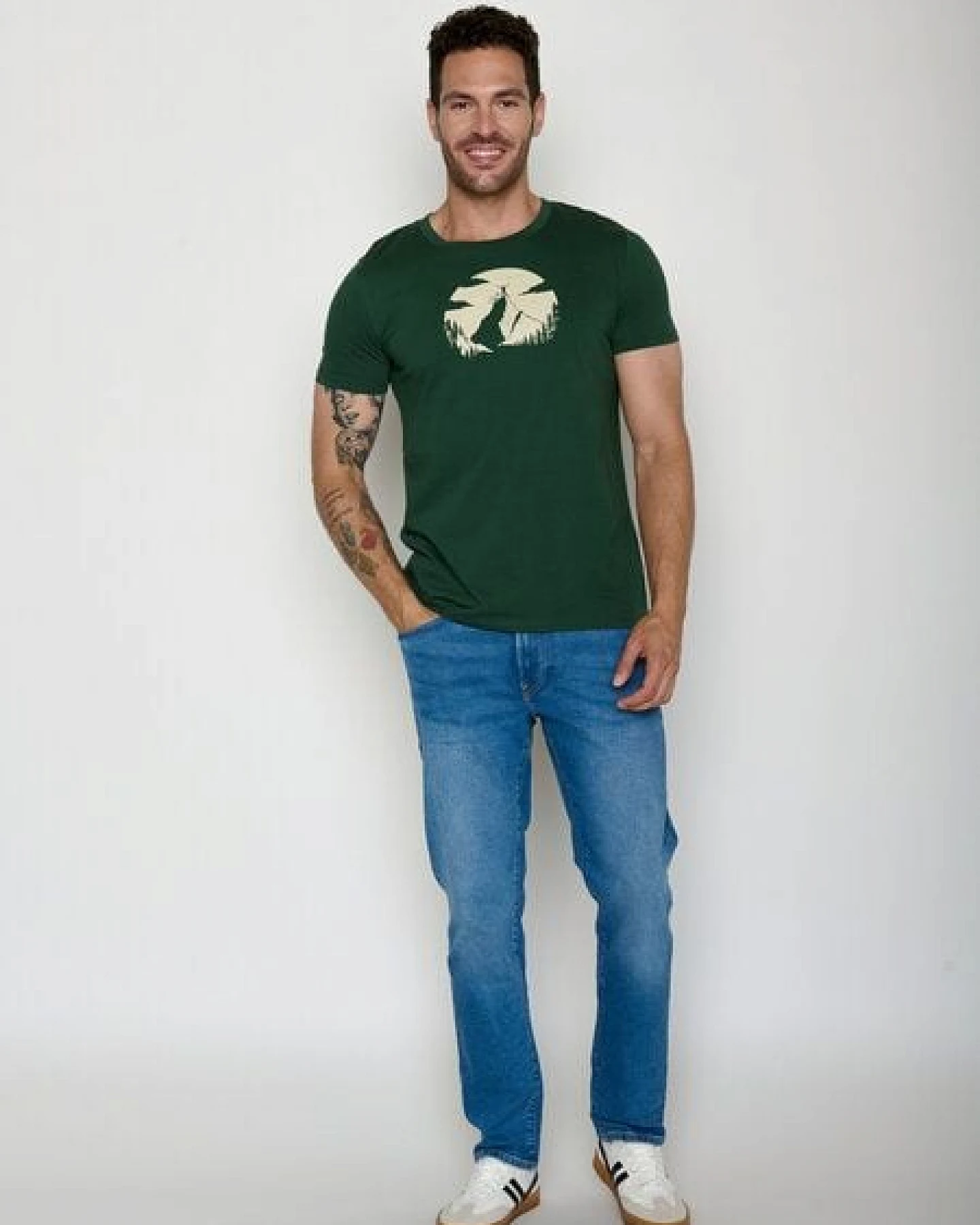 GREENBOMB Nature Clouds Ride Guide - Sportliches T-Shirt aus Bio-Baumwolle / hochwertiger Print / GOTS / Fair & Vegan – Ansicht 3